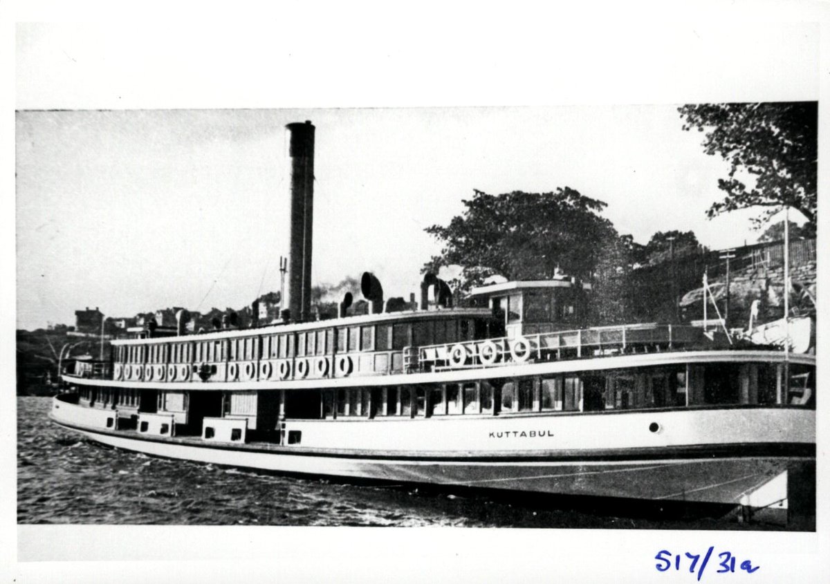 Sydney ferry KUTTABUL after hull newly painted white 1936