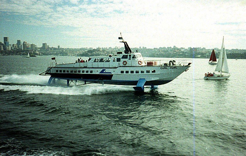 Sydney hydrofoil ferry CURL CURL, Sydney Harbour (1988)