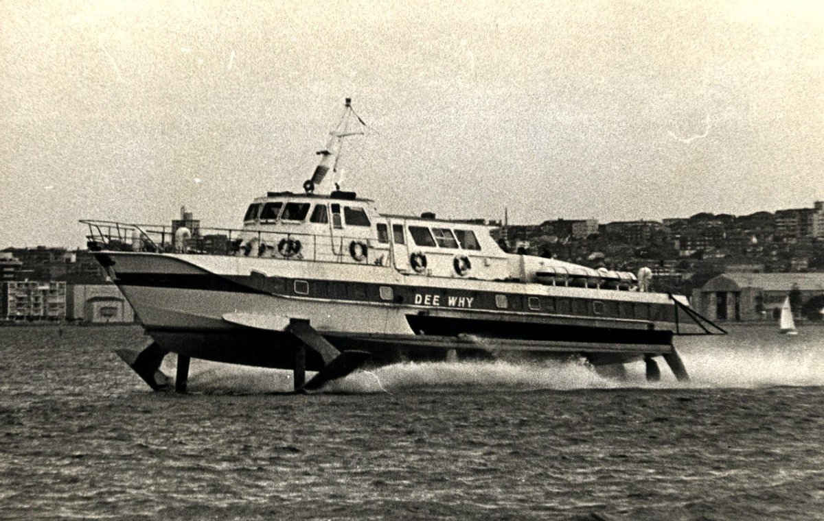 Sydney hydrofoil ferry DEE WHY 1980, Rose Bay