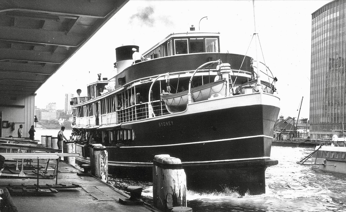 Sydney ferry BARAGOOLA arriving at Circular Quay 1973