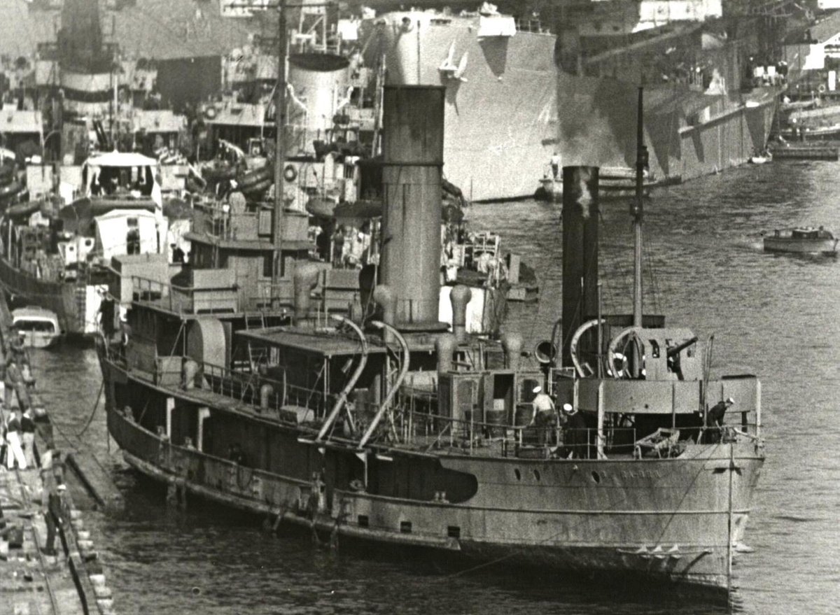 Sydney ferry BURRA BRA as converted to anti-submarine training ship in WW2 (1945)
