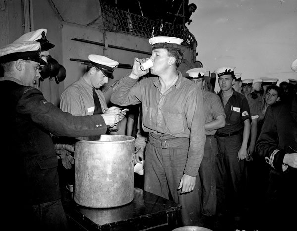 HMCS Prince Robert on V-J Day, Sydney (1945)