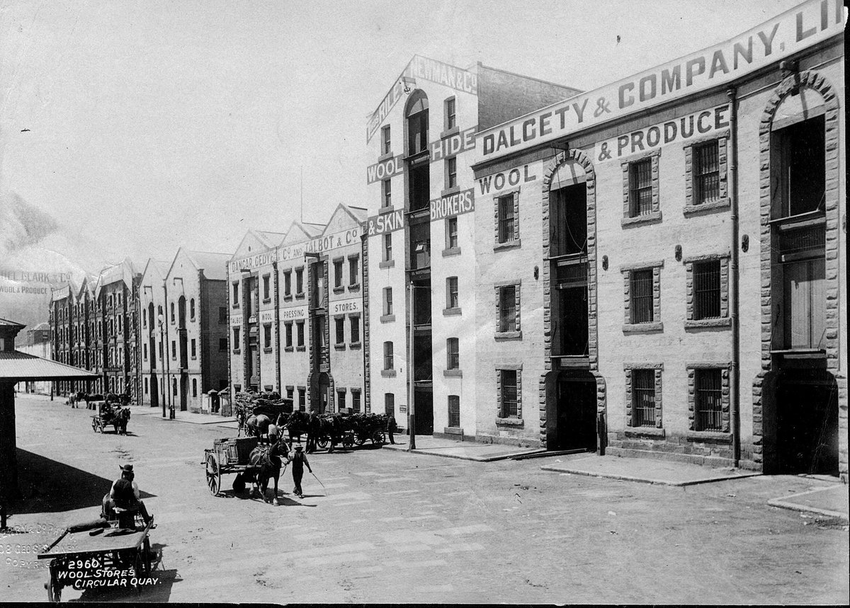 Sydney Cove wool stores, east side, Circular Quay (1890)