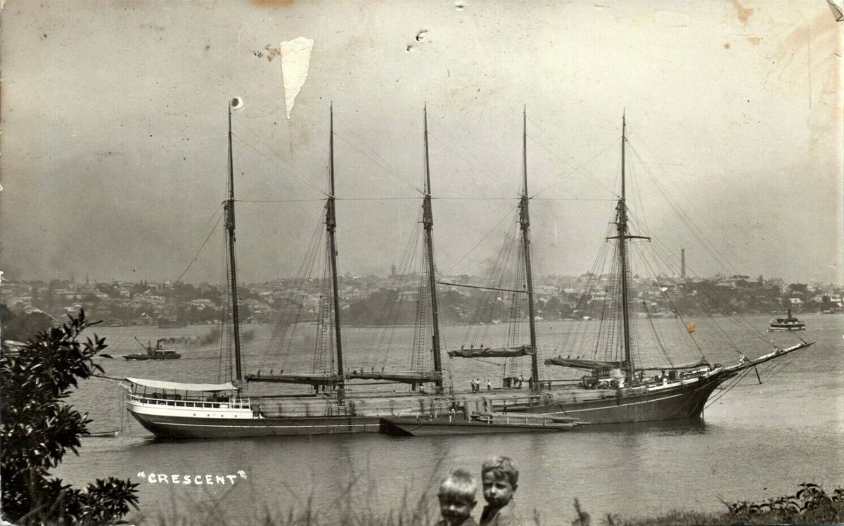 'Crescent' - a five masted barquentine schooner in Sydney, N.S.W. - pre 1918