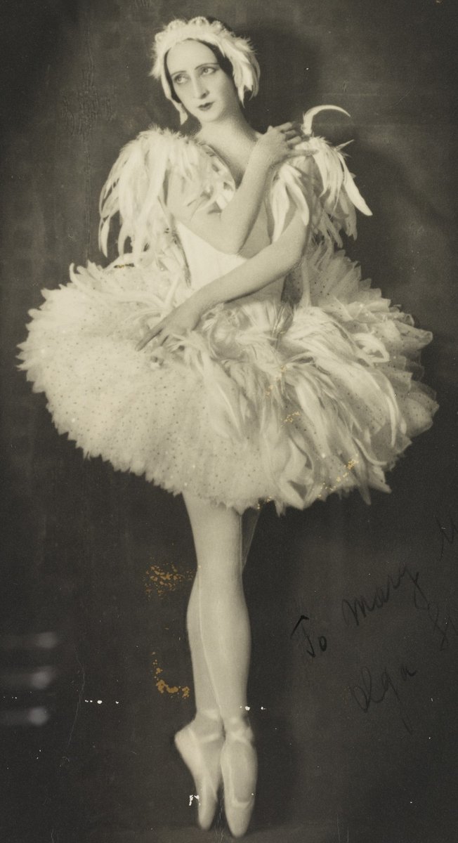 Olga Spessiva in Swan Lake costume, 1934 photographer Sydney Fox Studio, 3rd Floor, 88 King St, Sydney (cropped), Sydney city centre