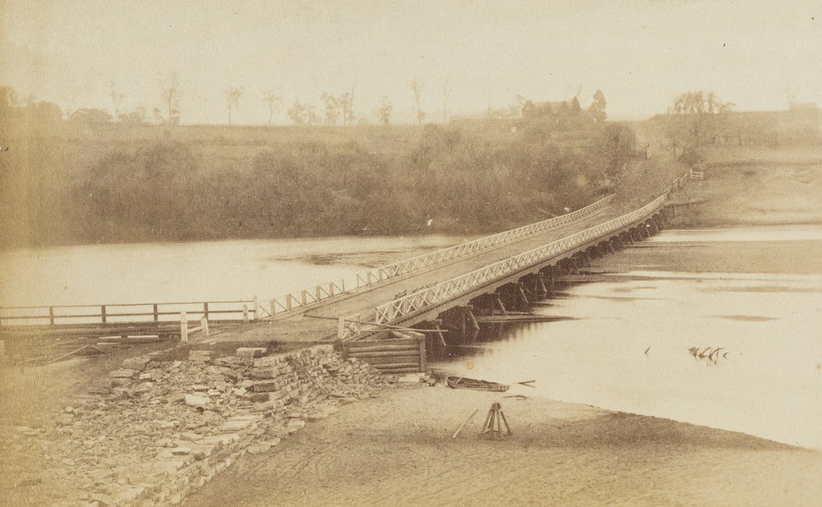 North Richmond bridge undergoing repairs, Sydney, ca. 1871, c. 1871