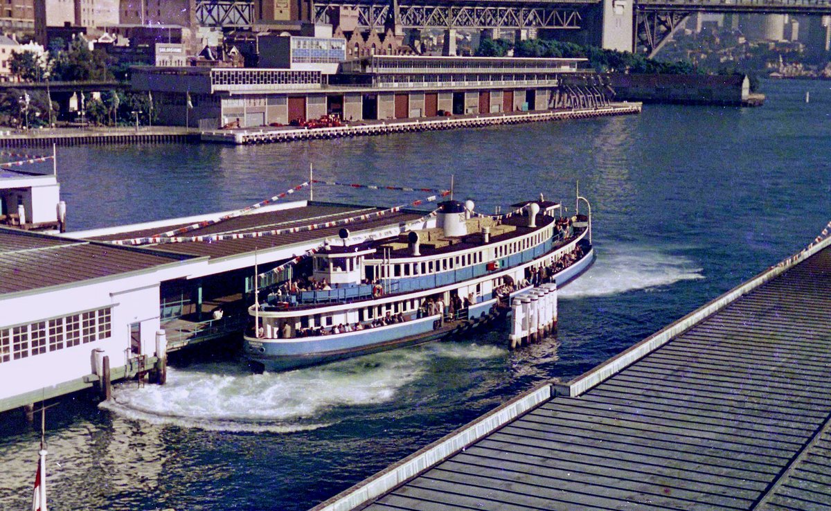 Sydney Ferry KANANGRA at No 4 Wharf Circular Quay (1973)