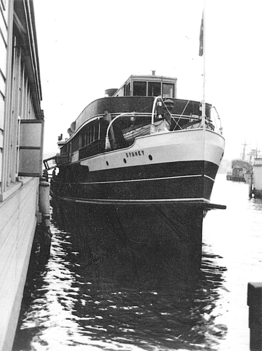 Sydney ferry BELLUBERA at Circular Quay (1950s)