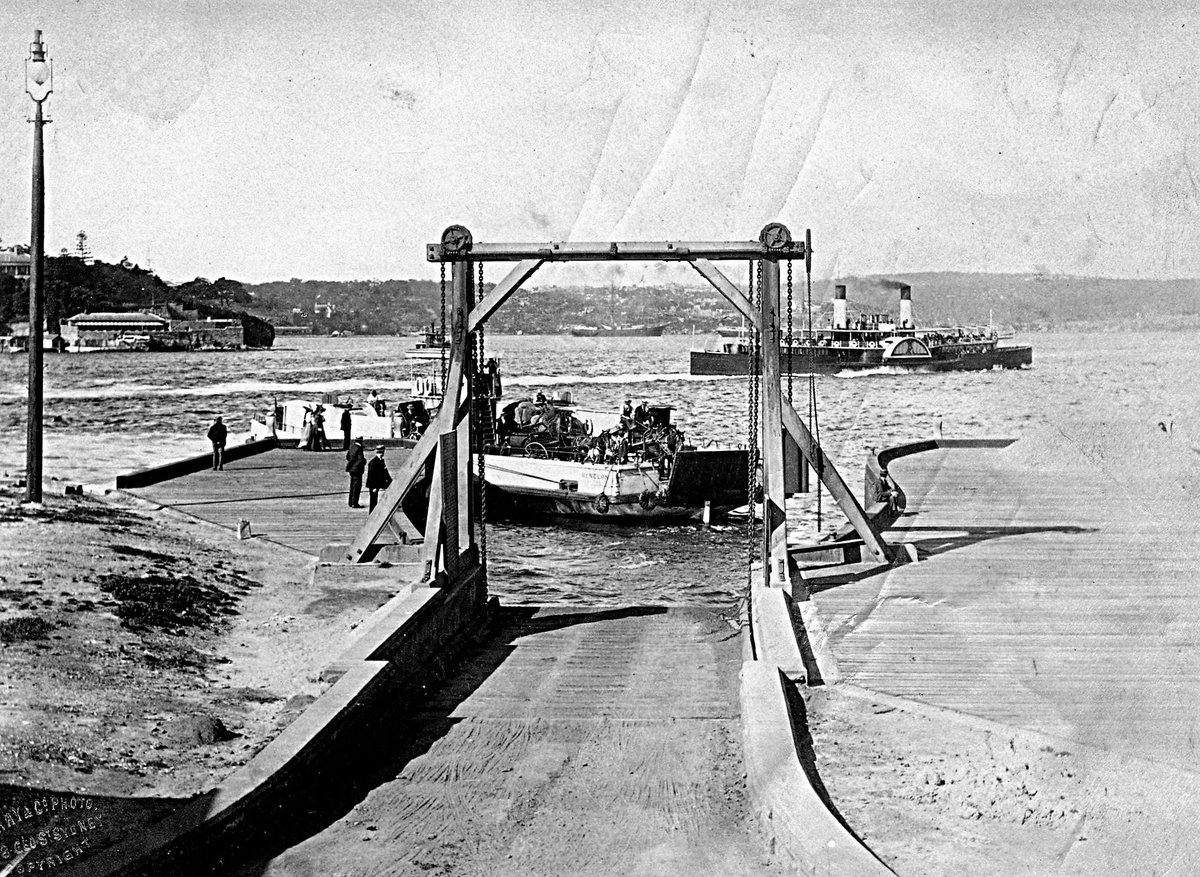 Sydney ferries BENELON and BRIGHTON at Bennelong Point, Sydney city centre (c. 1900)