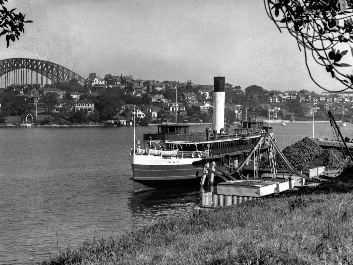 Sydney ferry BARAGOOLA at Kurraba Point depot (1930s)