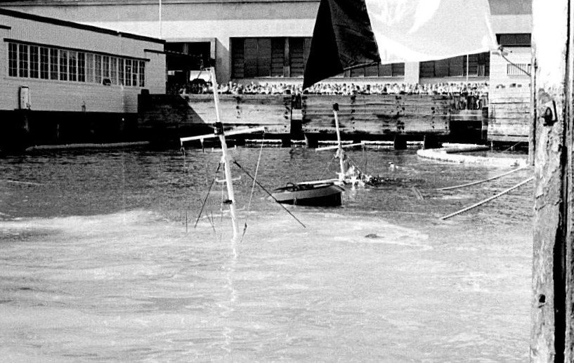 Sydney ferry KARRABEE sunk at Circular Quay 1984