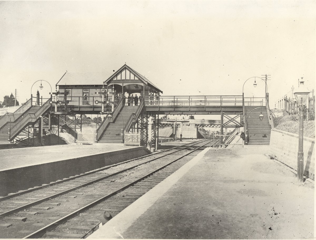 Hornsby railway station footbridge circa 1930 (c. 1930)