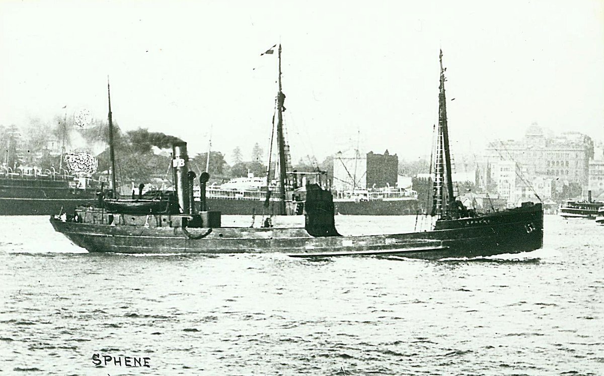Sphene crossing Sydney Cove, inbound in 1910 (Graeme Andrews, City of Sydney Archives), Circular Quay
