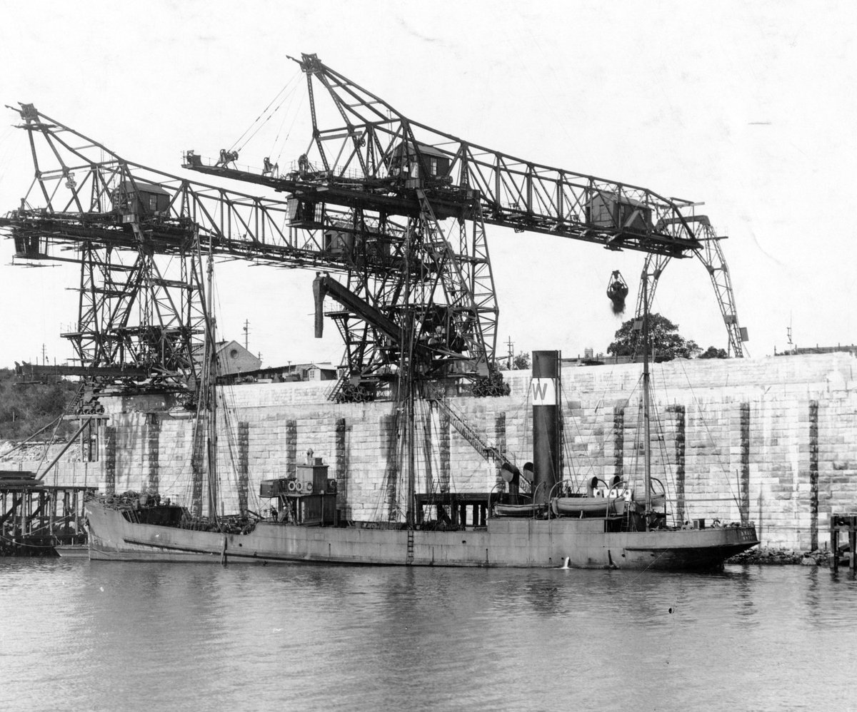 Beulah at Balls Head Coal Loader in 1930 (Graeme Andrews, City of Sydney Archives), Waverton