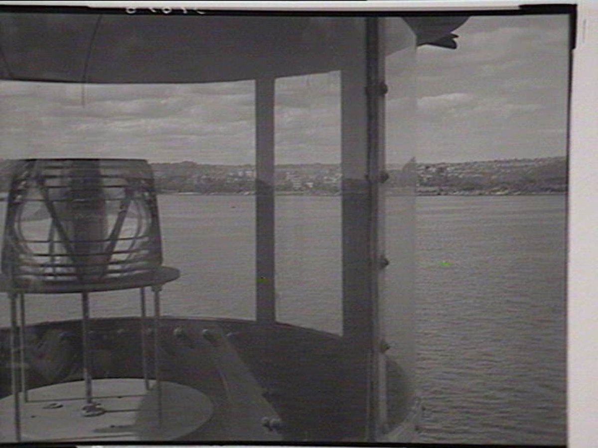 Fort Denison, view from inside showing signal light, 1949, Sydney Harbour