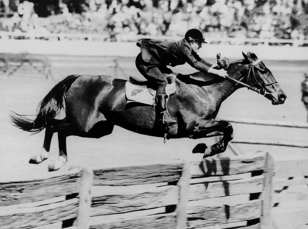 StateLibQld 1 129967 May Thompson riding Cavalier in Sydney, ca. 1933, Moore Park (c. 1933)