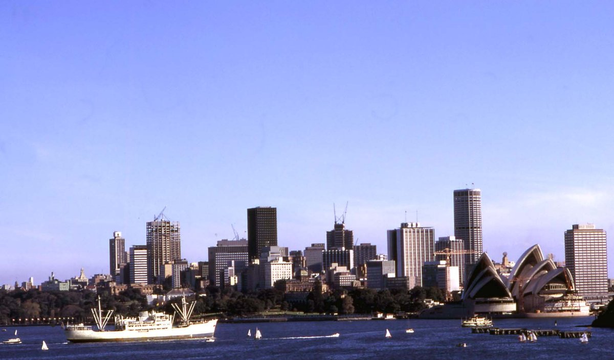 70-661 Jacques del Mar on harbour, Sydney 1970, Sydney Harbour