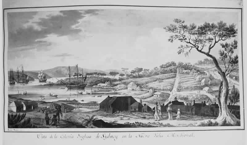 Baia di Sydney by Fernando Brambila, Botany (1793)