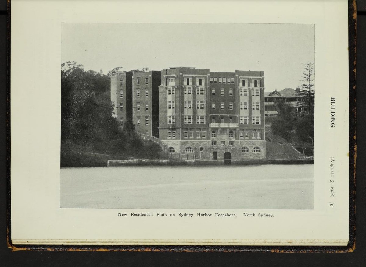 New residential flats on Sydney Harbour Foreshore North Sydney (1908)