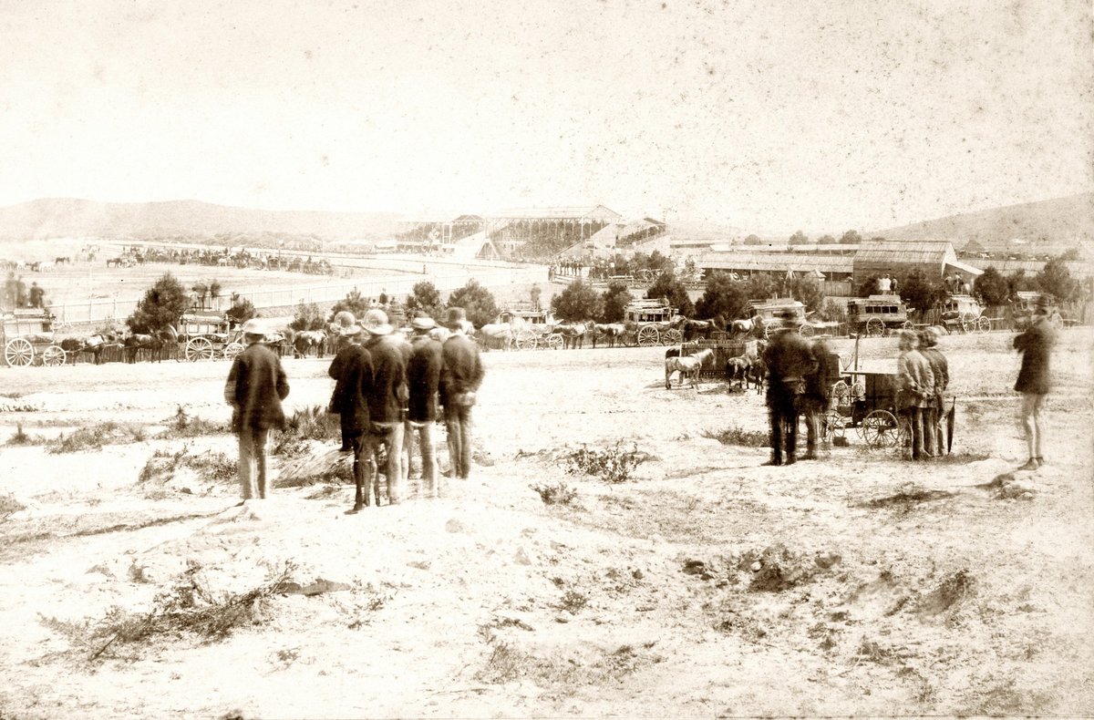 Spectators at the Randwick Racecourse, Sydney, c. 1875