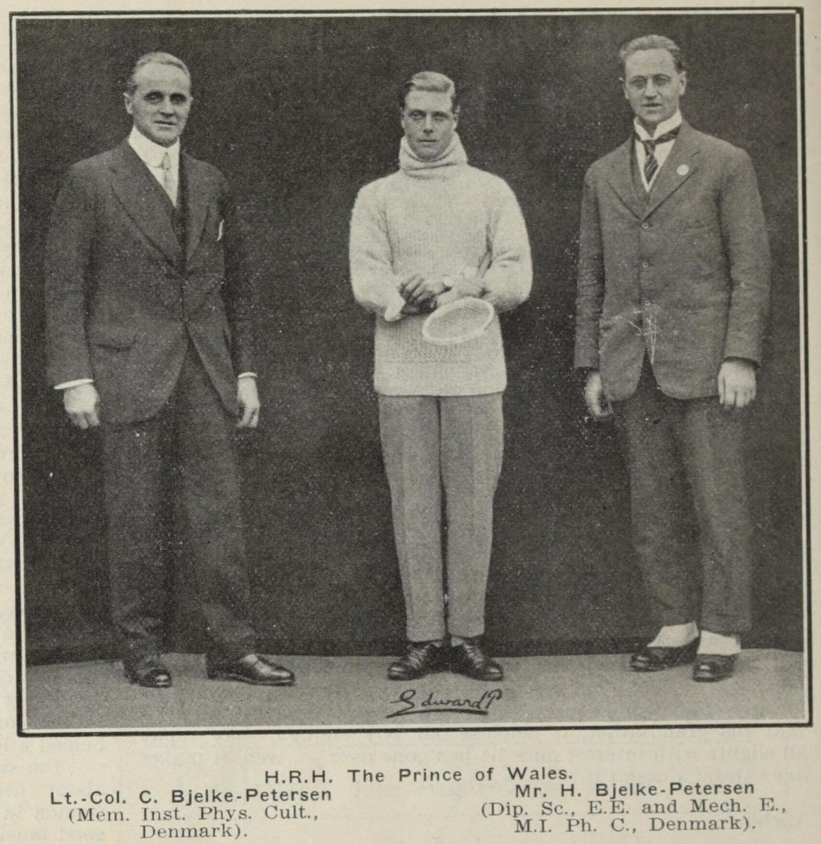 Bjelke-Petersen brothers with Edward, Prince of Wales, Sydney (1920)