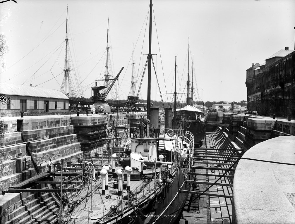 Sharpshooter class torpedo gunboats in drydock Sydney Flickr 2495798031 6c072bea04 o, Sutherland (1890–1900)