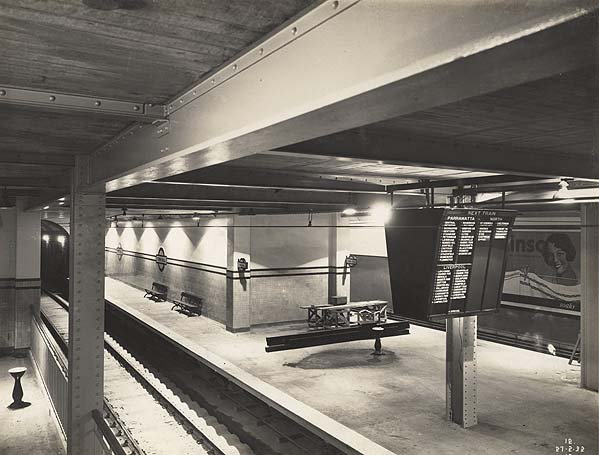 Town Hall station 1932, Sydney city centre
