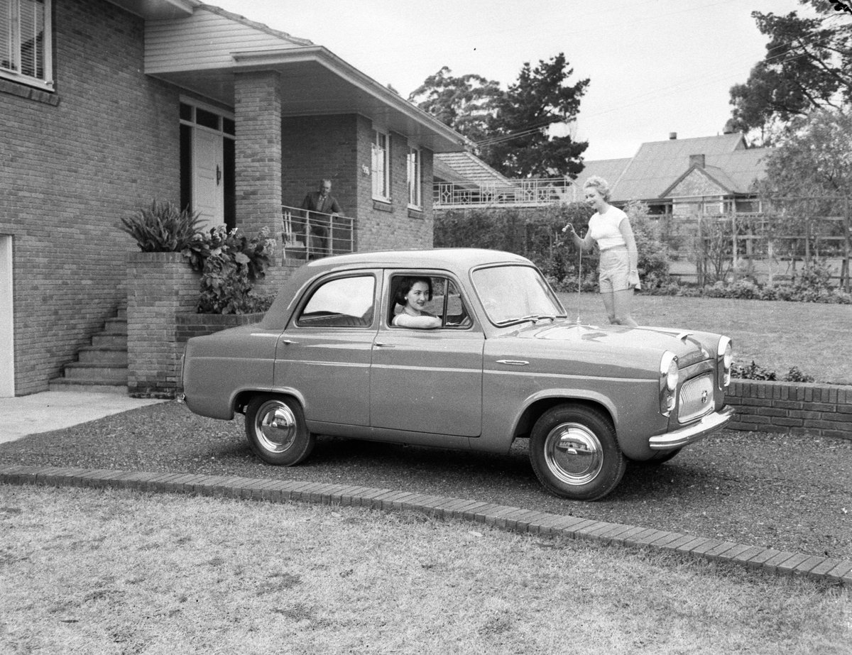 Ford Prefect car Sydney, 1954 slnsw, Parramatta