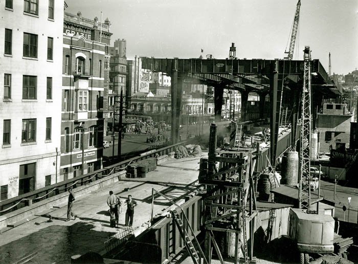 Cahill Expressway Construction, Circular Quay (1955)