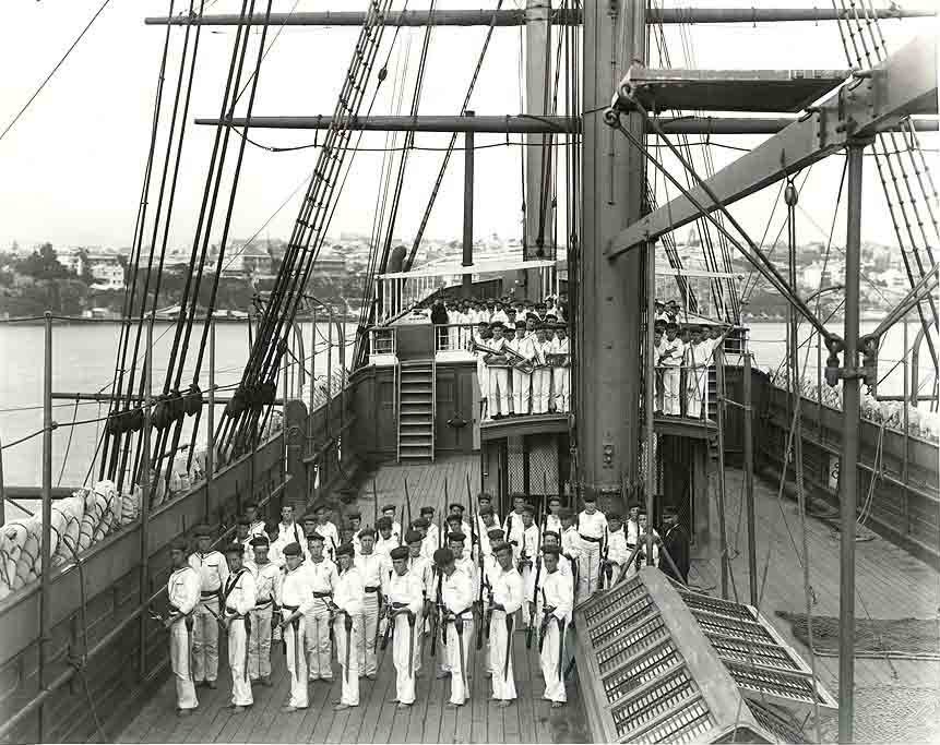 On deck - Sobraon (ship, 1866), Camperdown (1892–1911)