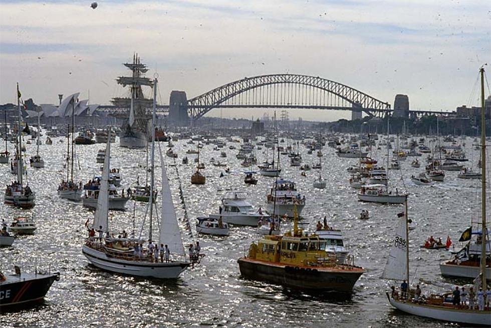 Sydney-tall-ships, Sydney city centre (1988)