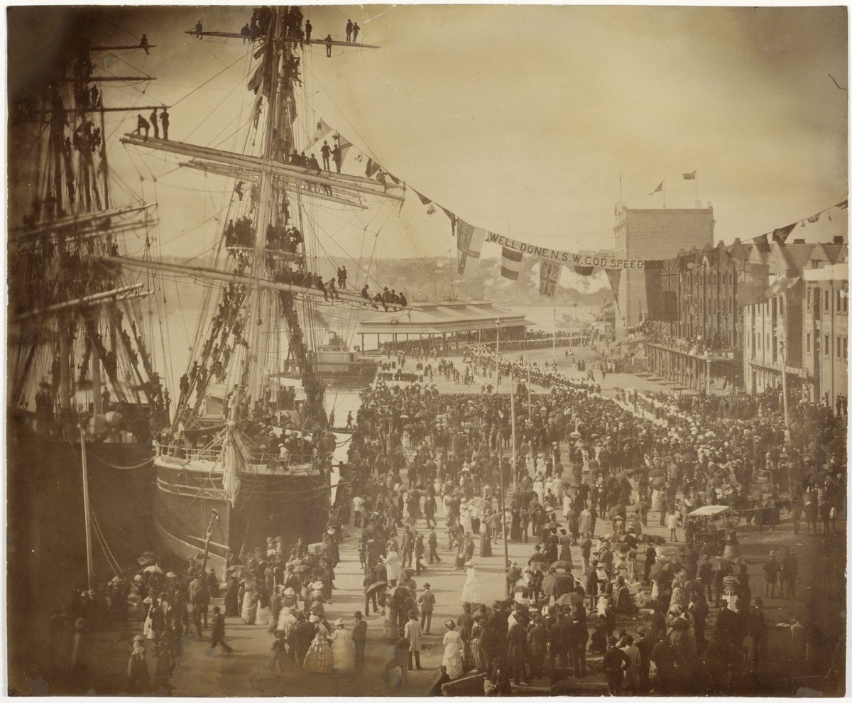 Soudan departure 1885, Circular Quay