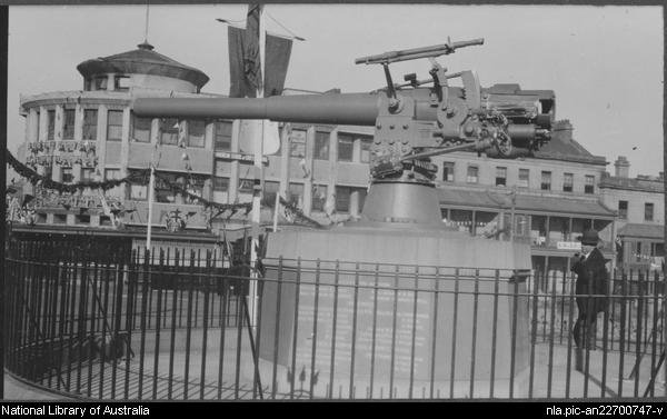 German gun from the Emden Sydney 1920 (c. 1920)