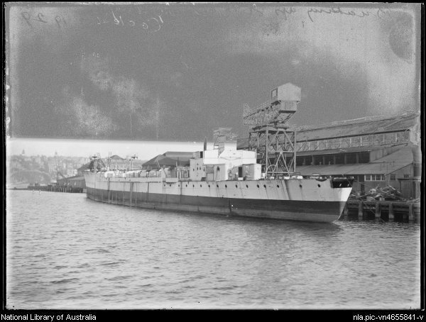 HMAS Sydney being broken up 1929, Sydney Harbour