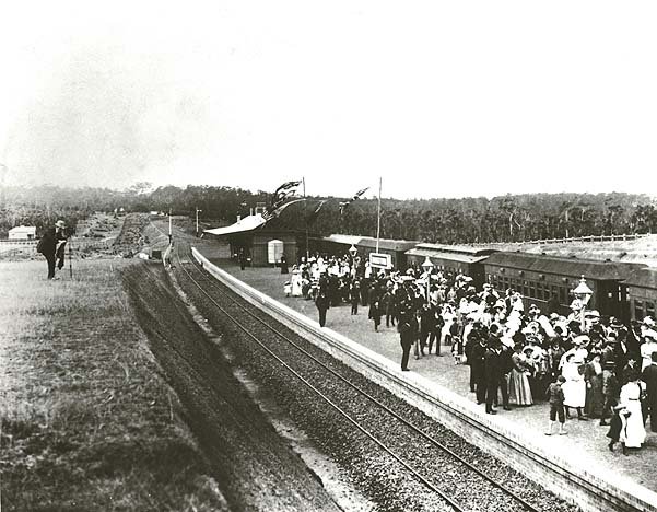 Opening Bankstown Railway Station, 1909 (c. 1909)