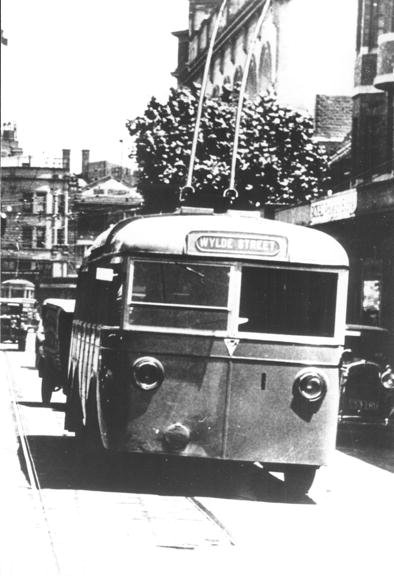 Sydney trolleybus number 1 - 1935, Kings Cross