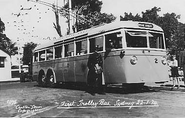 Sydney trolleybus number 2 - 19340122