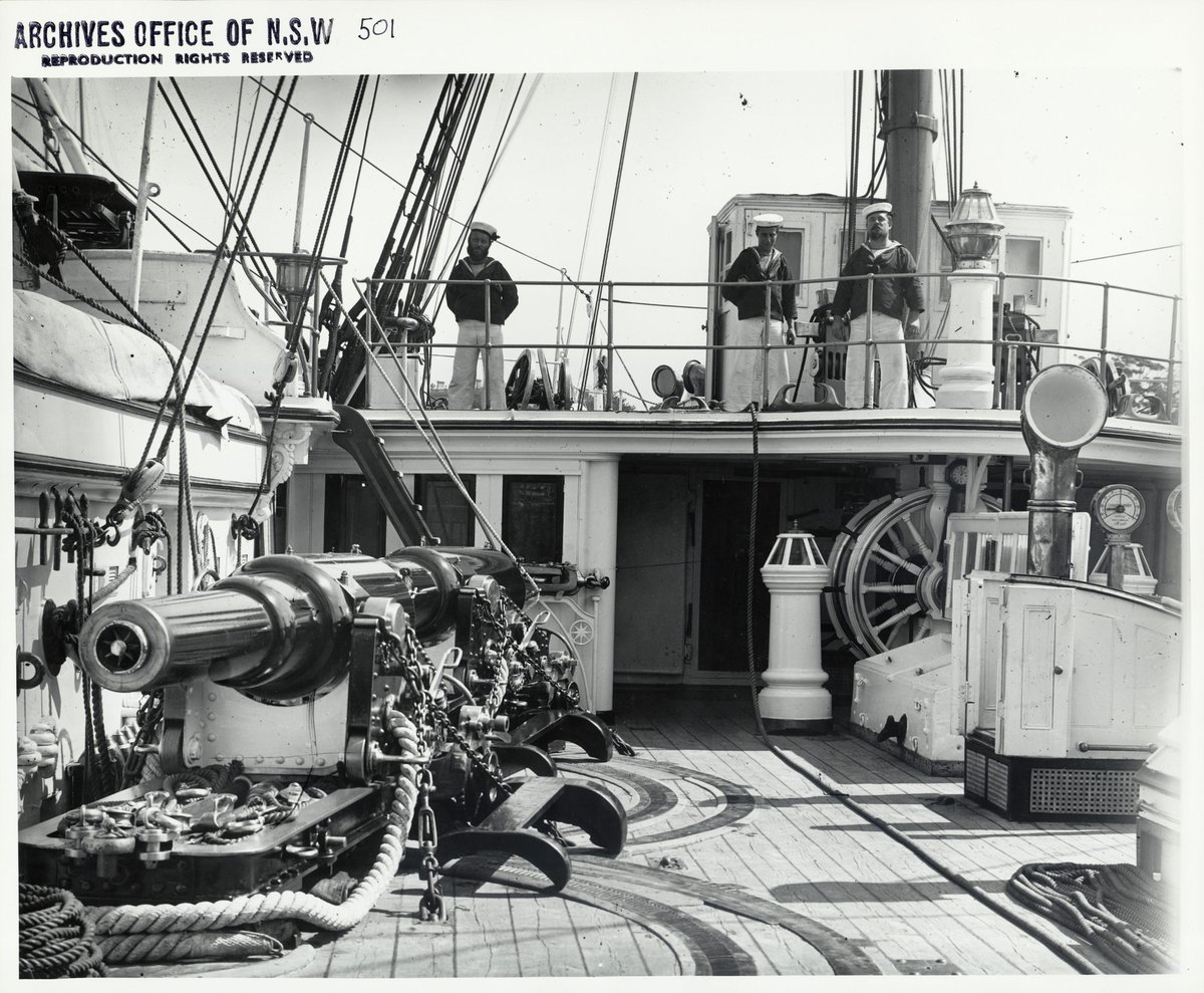 RML guns on British warship in Sydney Flickr 4312110589 (1880s)