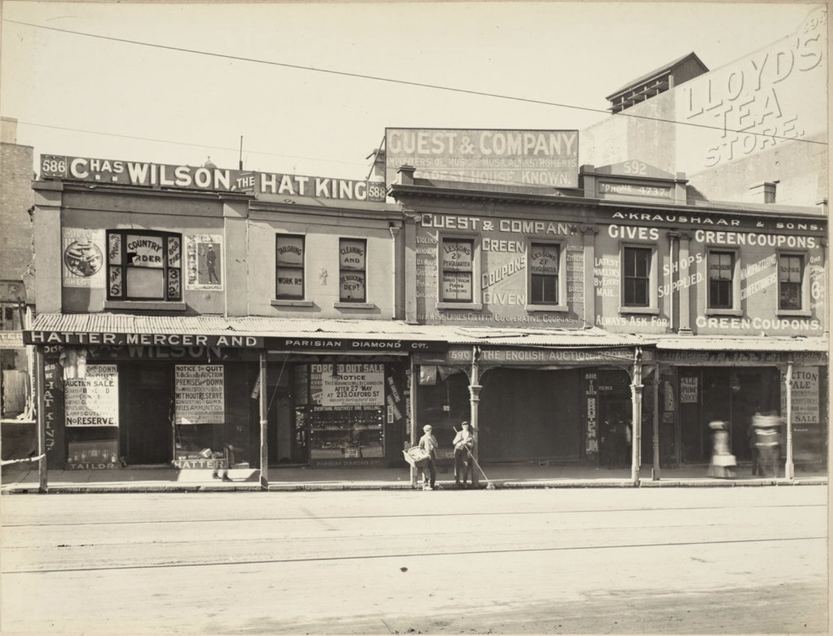 Shops in George Street Sydney, c.1909, Sydney city centre (c. 1909)