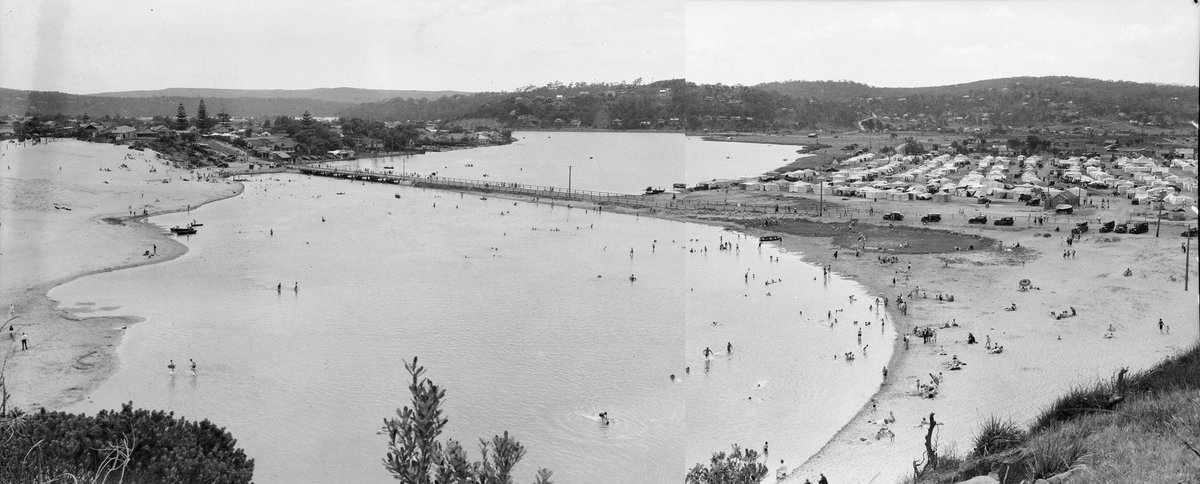Panorama Narrabeen from the air 1939