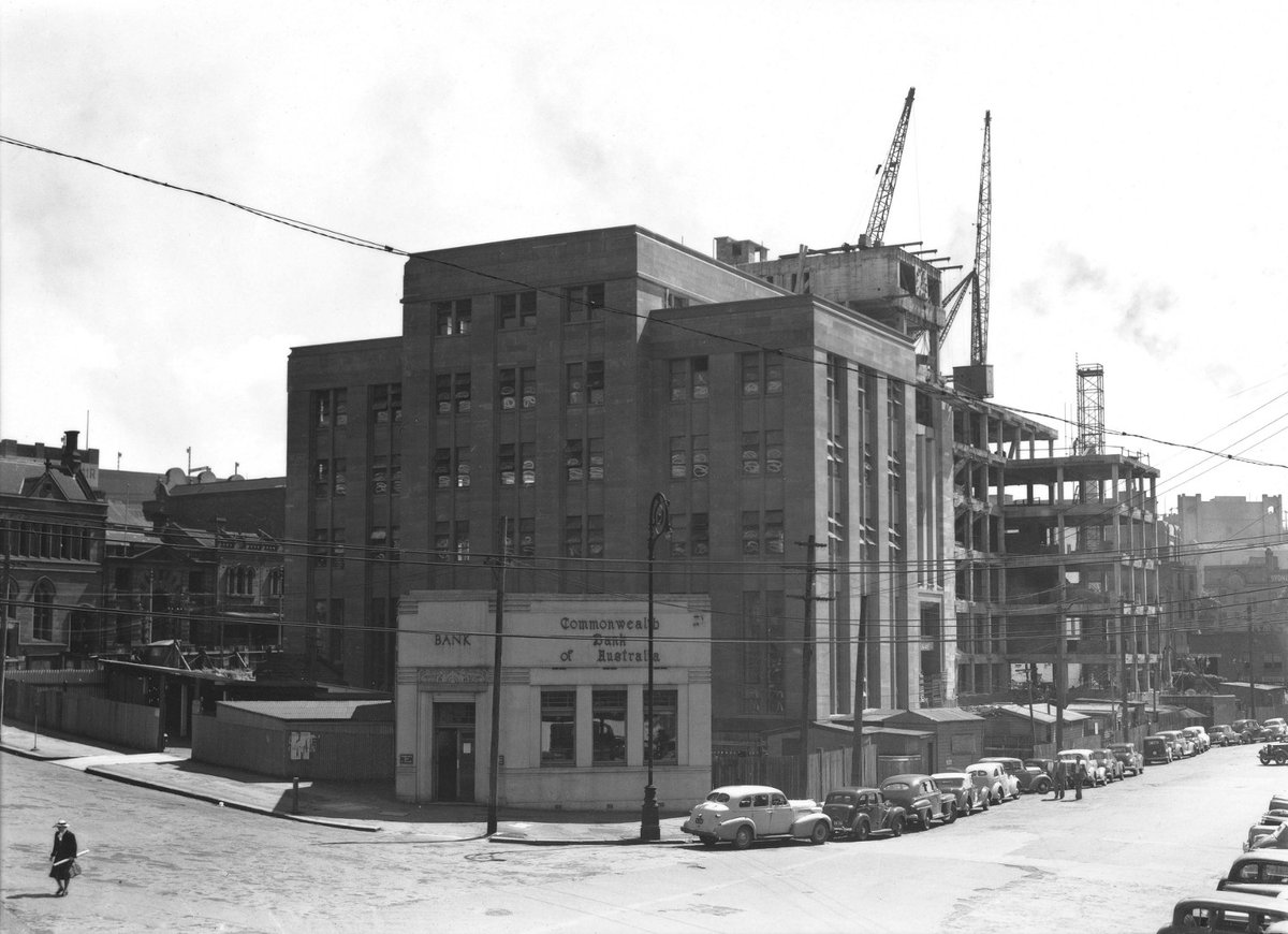 The former Maritime Services Board building on the corner of George St, and what was Barton St, Circular Quay (NSW) (c. 1950)