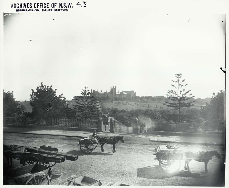 Sydney University - main building and Great Hall, Camperdown (c. 1891)