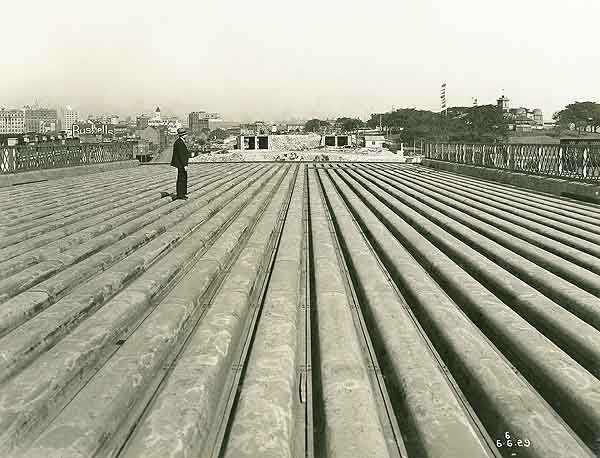 Sydney Harbour Bridge - View from Deck of South Approach Spans looking Southward (c. 1929)