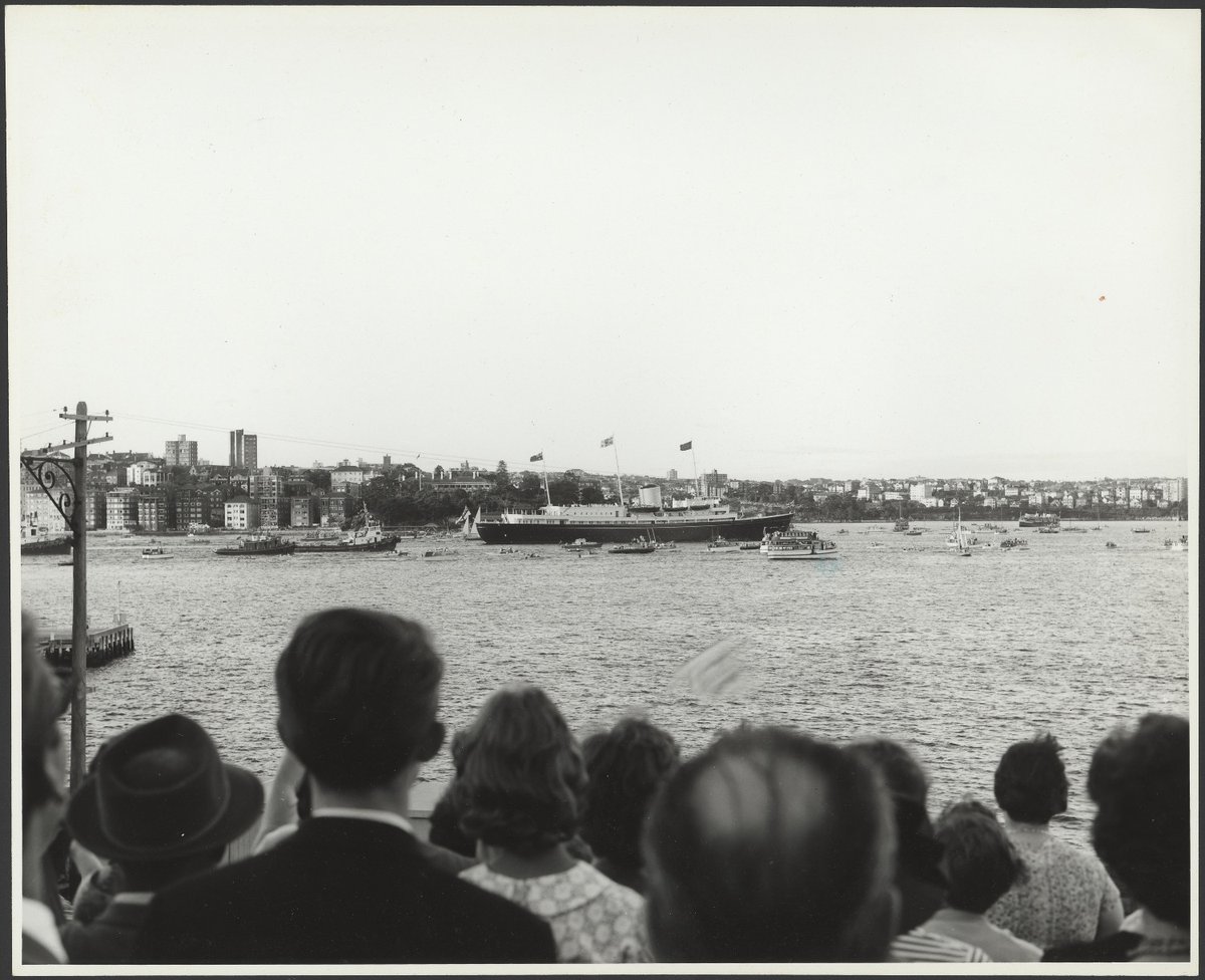 Royal visit 1963 - Departure of the Royal Yatch Britannia, Sydney (c. 1963)