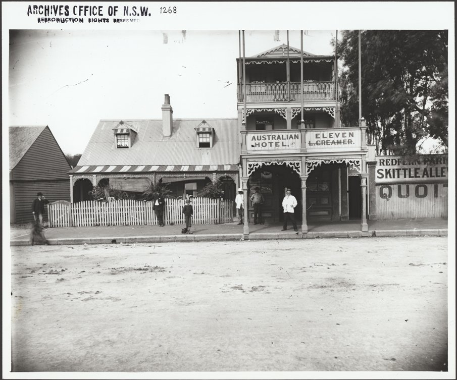 Australian Eleven Hotel and Redfern Park, Redfern (c. 1890)