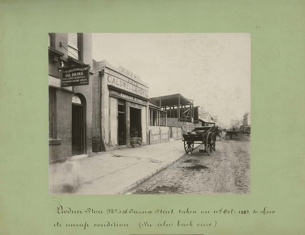 Produce Store, No.336 Sussex Street, 1889, Sydney city centre (c. 1889)