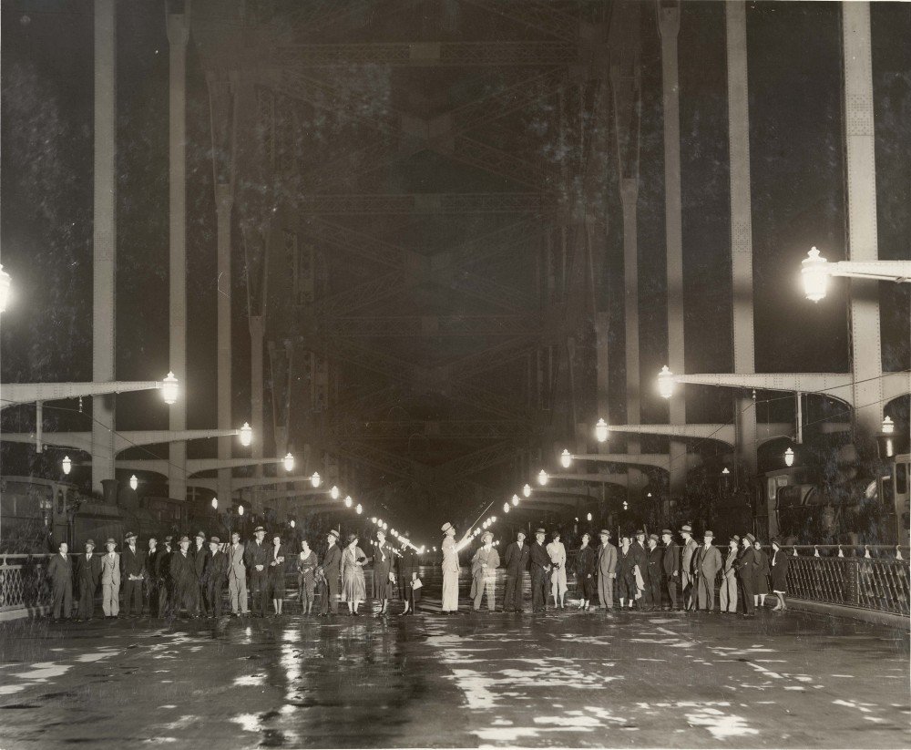 Sydney Harbour Bridge - Bridge Lighting Switched on for First Time (1932)