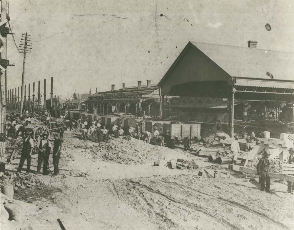 Central Railway Station - construction, c.1902, Haymarket (c. 1902)