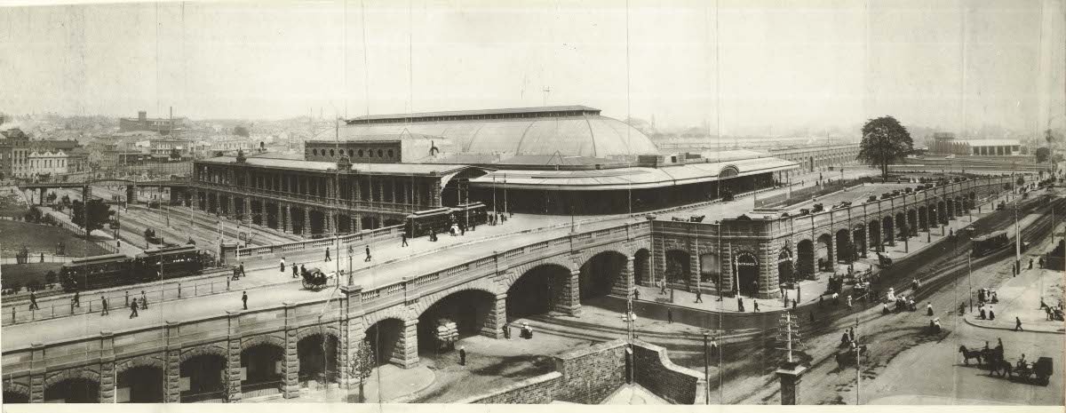 Central Railway Station from George Street, Sydney, Haymarket (1906)