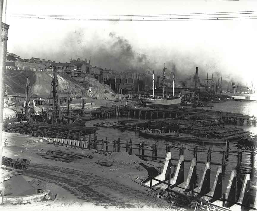 Reconstruction of Darling Harbour, 1909 (c. 1909)